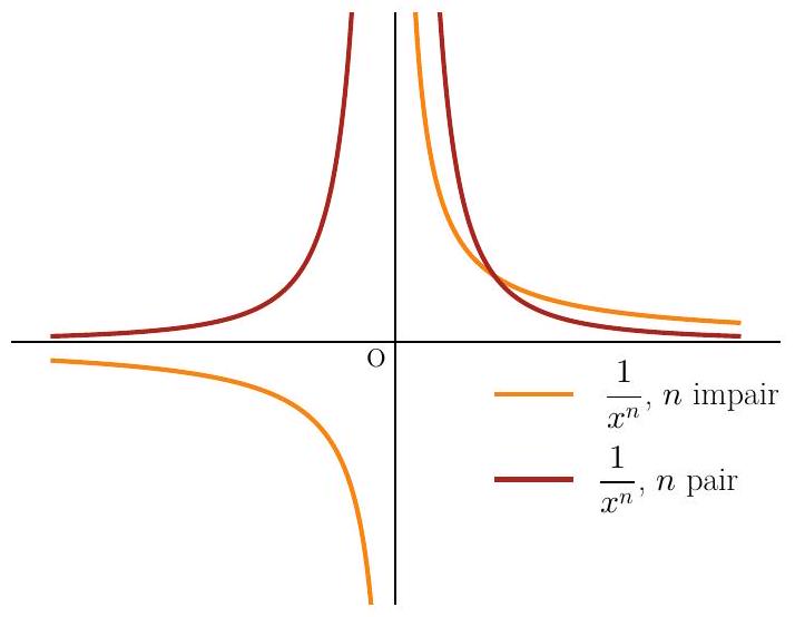 Limites de 1/x^n en 0 et ±infini
